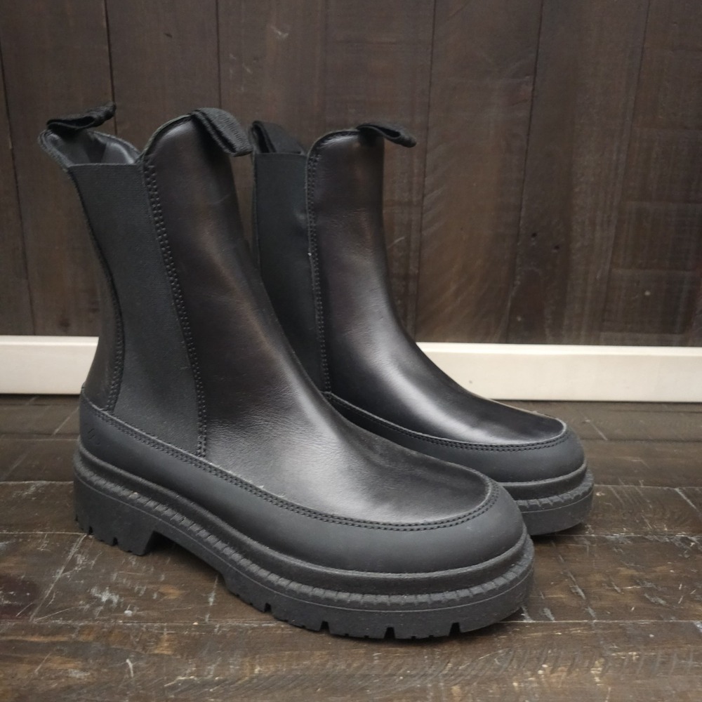 Calia Peyton‎ Chelsea Womens Pull On Black Boots Size 6 Mid Calf Block Heel